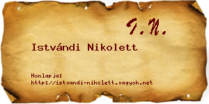 Istvándi Nikolett névjegykártya