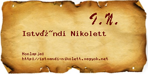 Istvándi Nikolett névjegykártya