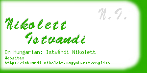 nikolett istvandi business card